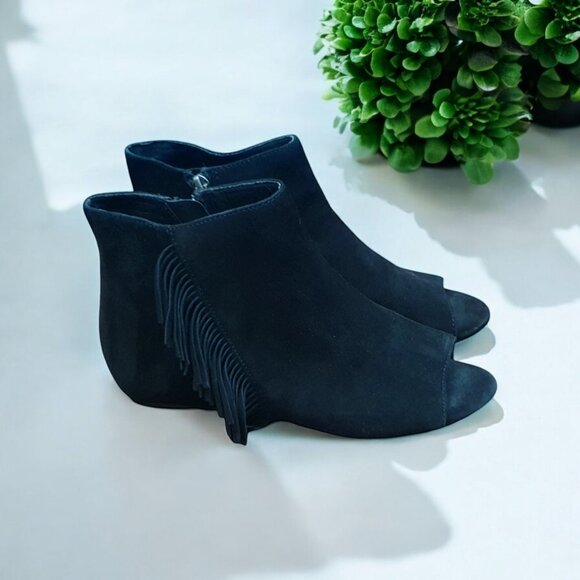 Ash nolita black suede fringe open toe ankle boots size EU 37 - Picture 9 of 11
